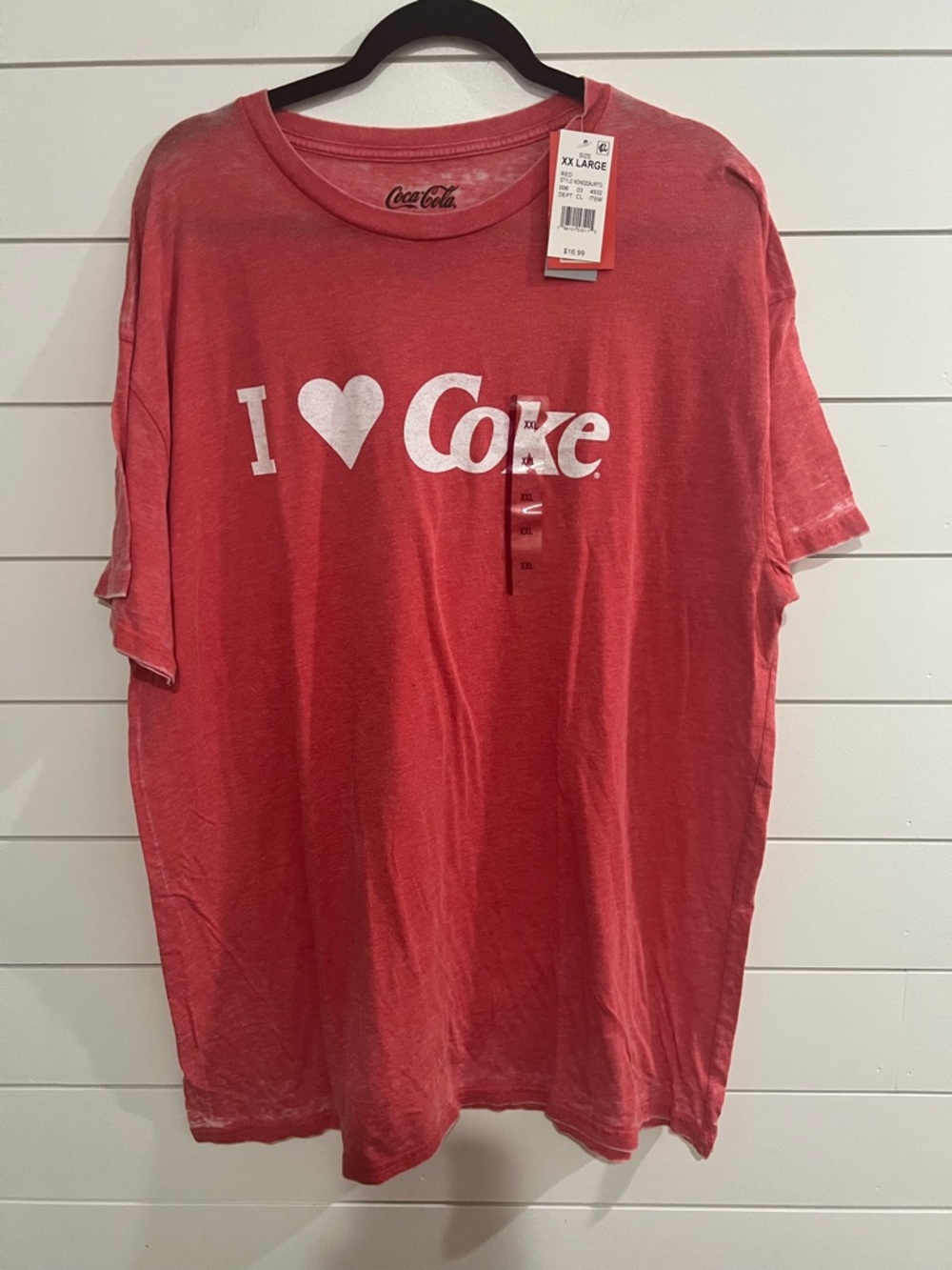 Coca-Cola Red Crewneck Tee with White Logo Accent